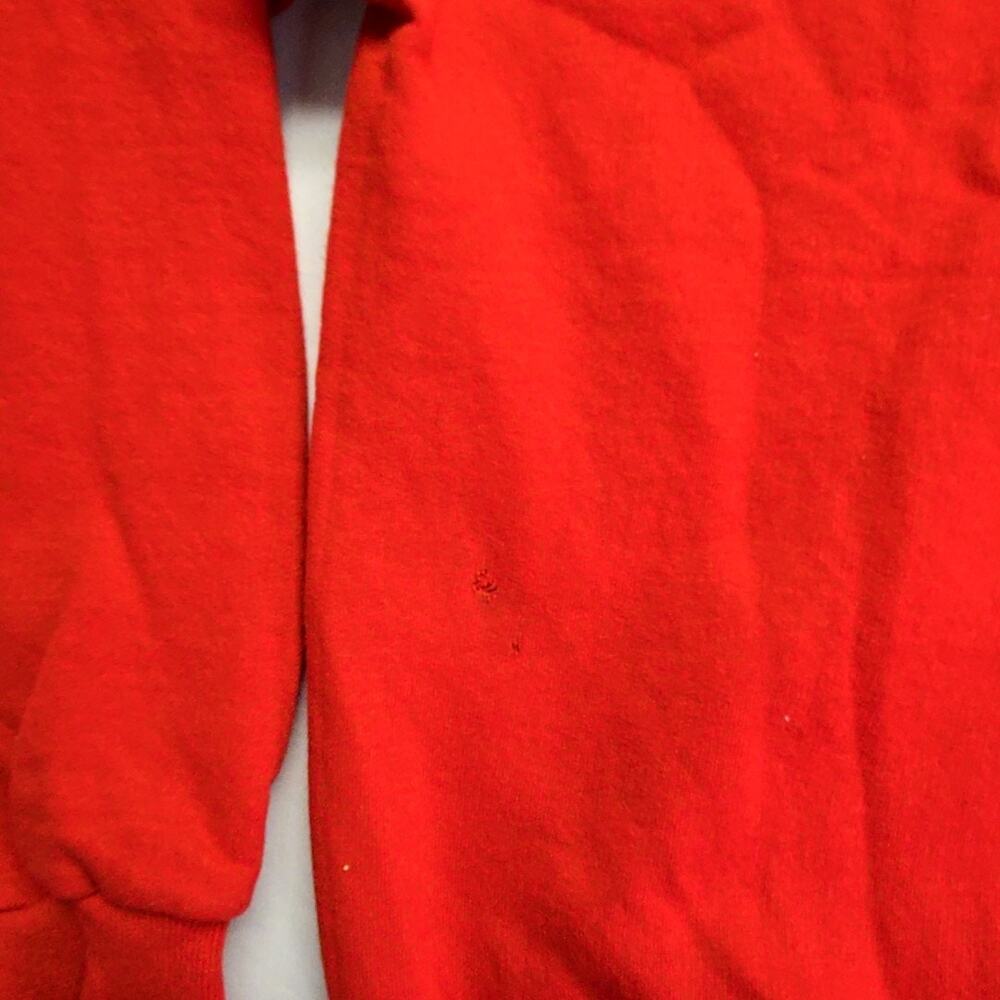 Vintage Minnesota Snowman Sweatshirt Jerzees Red Large Christmas Pullover 90s - Picture 6 of 8